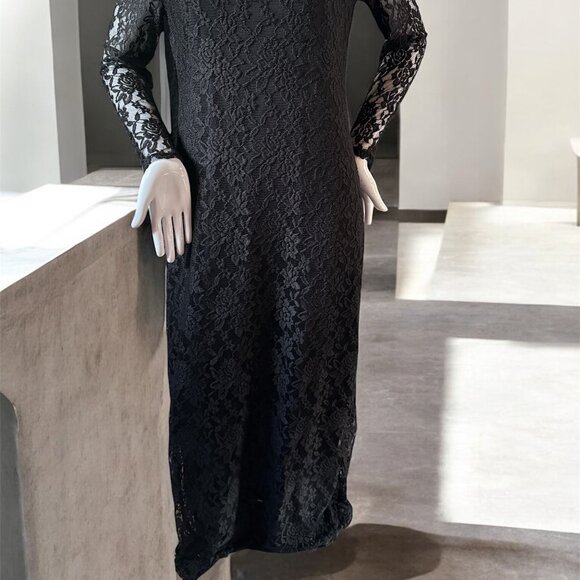 🖤 Bebe Black Lace Long Sleeve Dress – Size M (NWT) 🖤 - Picture 2 of 3